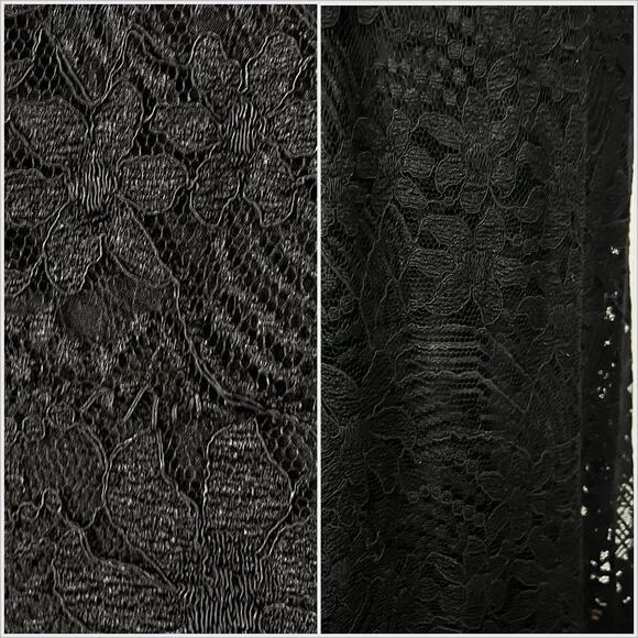 Vintage 1930s Black Lace Evening Gown FOGA Fashion Originators Guild //‎ Size XS - Picture 10 of 10